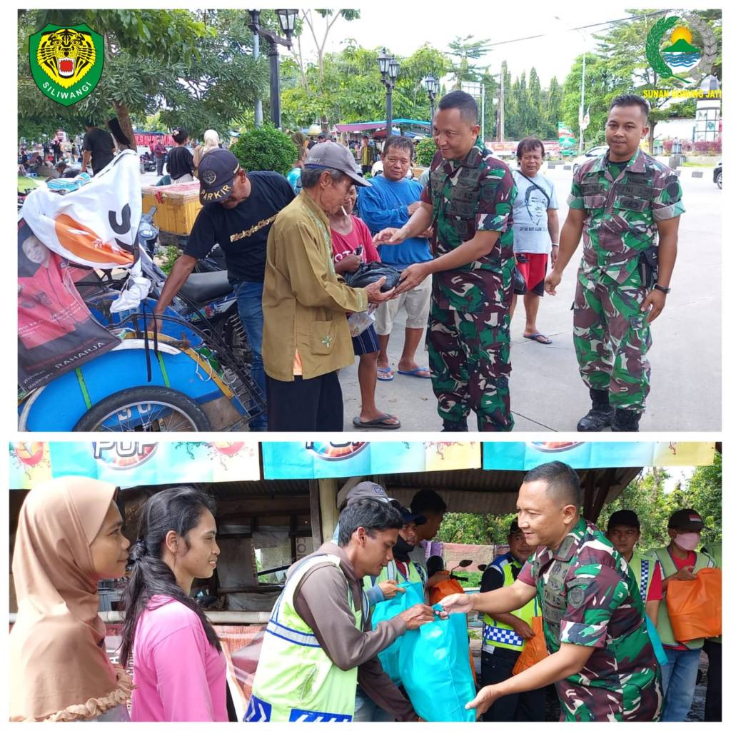 Berbagi Kebahagiaan Dalam Suasana Idul Fitri, Dandim Majalengka Bagikan Sembako di Hari Jumat Yang Penuh Berkah