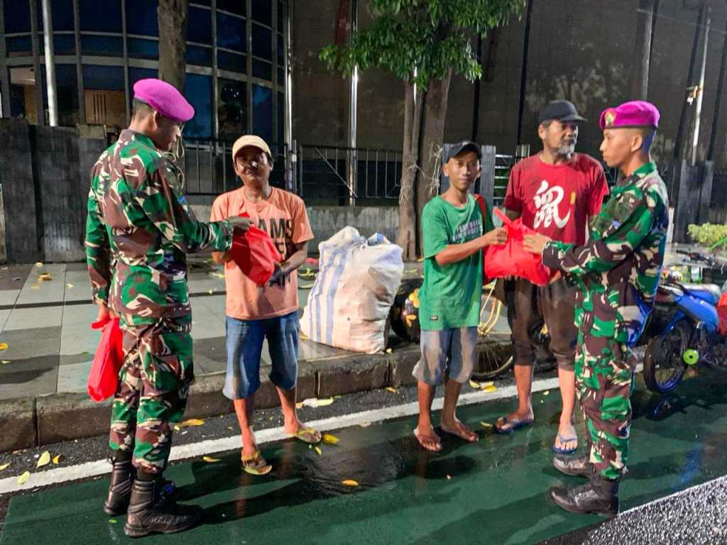 Prajurit Yonif 3 Marinir Laksanakan Serangan Fajar Untuk Memenangkan Berkah di Punghujung Ramadhan 1445 H