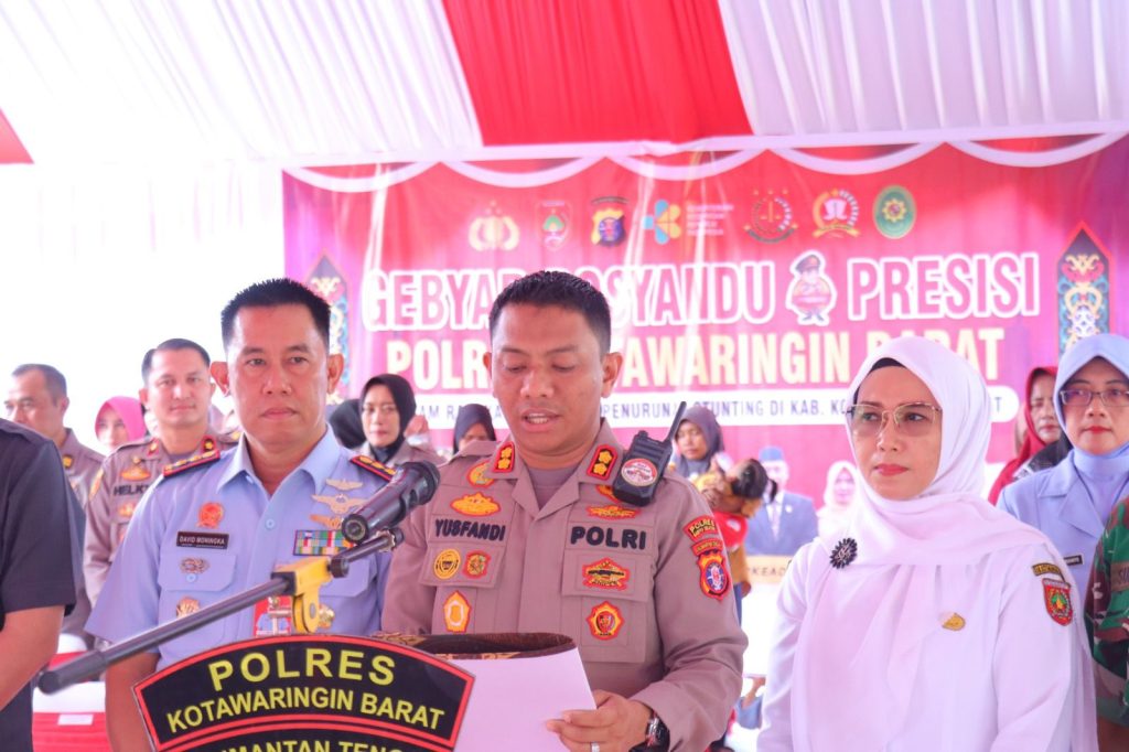 Tekan Angka Stunting, Polres Kobar Gelar Gebyar Posyandu Presisi