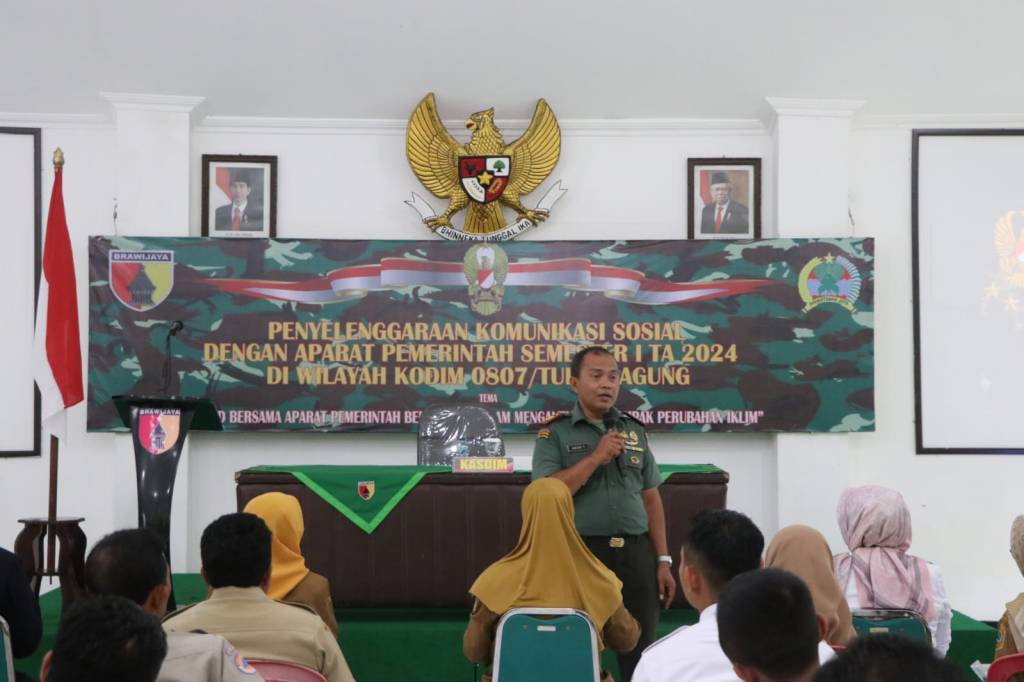 Pererat Sinergitas, Kodim Tulungagung Gelar Komsos Dengan Aparat Pemerintah Semester I Tahun&nbsp;2024