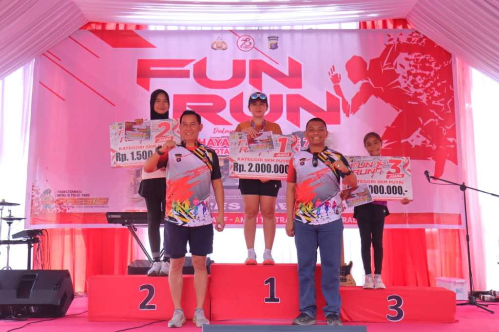Meriahkan Hut Bhayangkara ke – 78, Kapolres Kobar Beserta Forkopimda Meriahkan Kegiatan Fun&nbsp;Run